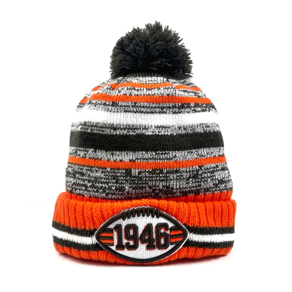 NFL browns 1946 Pom Beanie